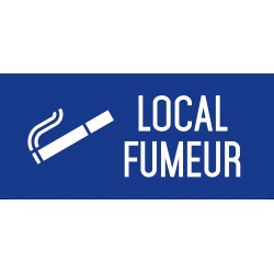 Autocollant vinyl - Local fumeur - L.200 x H.100 mm